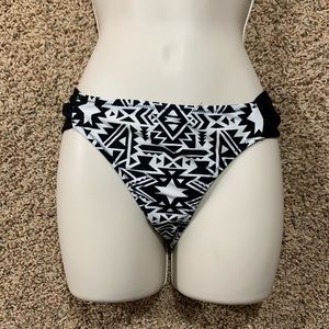 Bingo Black and White Aztec Bikini Bottoms